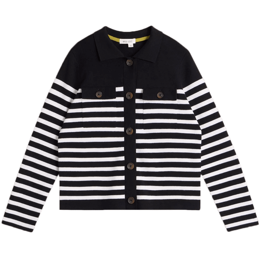 White Stuff Sara Stripe Knited Shacket